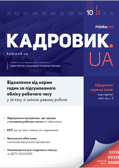 Відхилення від норми годин за підсумованого обліку робочого часу у зв’язку зі зміною режиму роботи